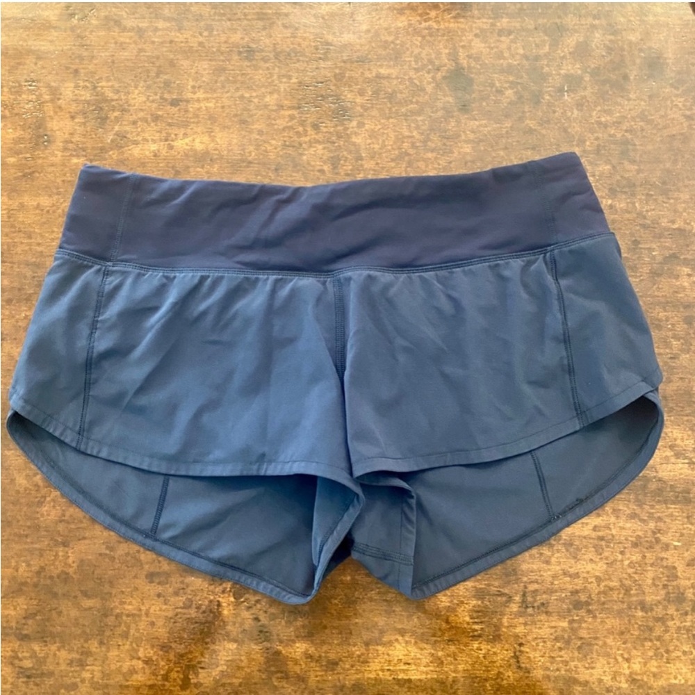 Lululemon Navy Speed Up Low-Rise 2.5" Short